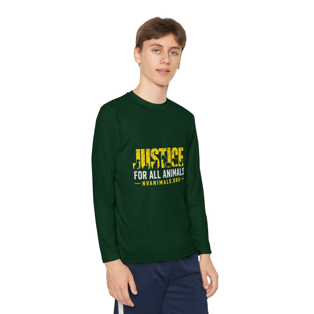 Youth T-Shirt Long Sleeve - Justice for All Animals