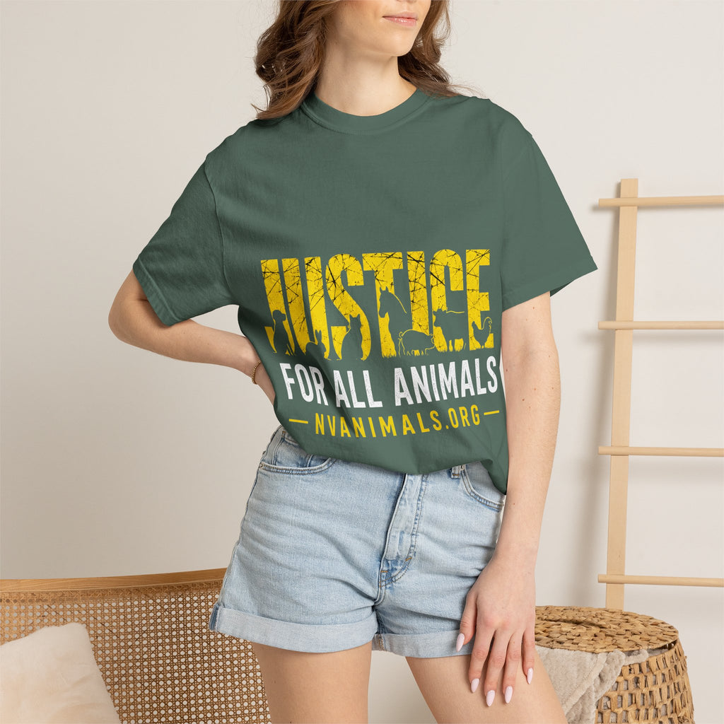 T-shirt - Unisex Garment-Dyed - Justice for All Animals