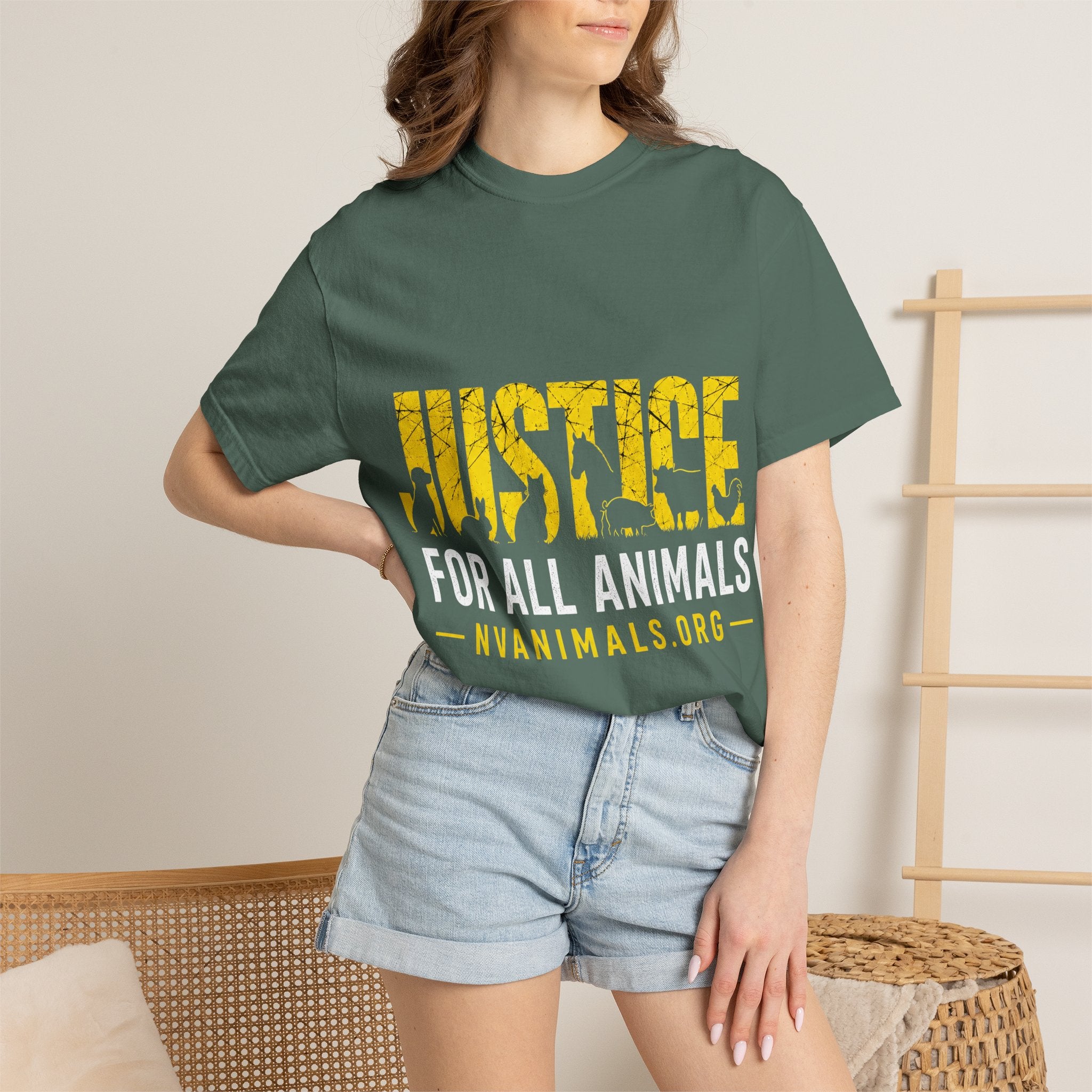 T-shirt - Unisex Garment-Dyed - Justice for All Animals