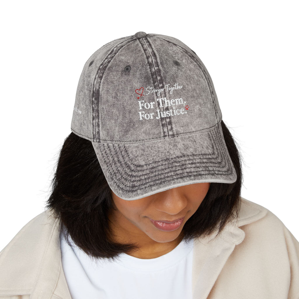 Cap Embroidered Vintage — “For Them. For Justice.” Washed Baseball Hat