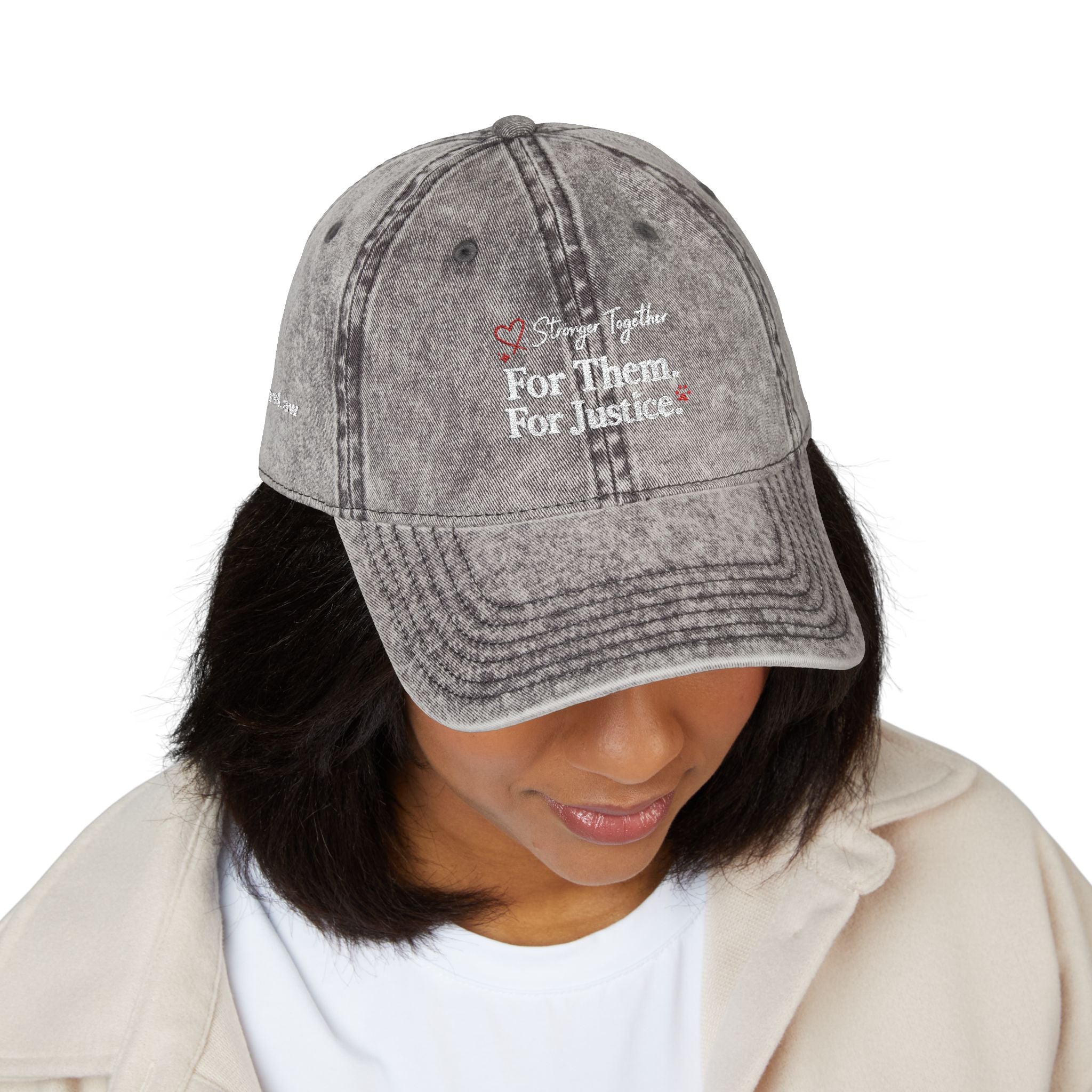 Cap Embroidered Vintage — “For Them. For Justice.” Washed Baseball Hat