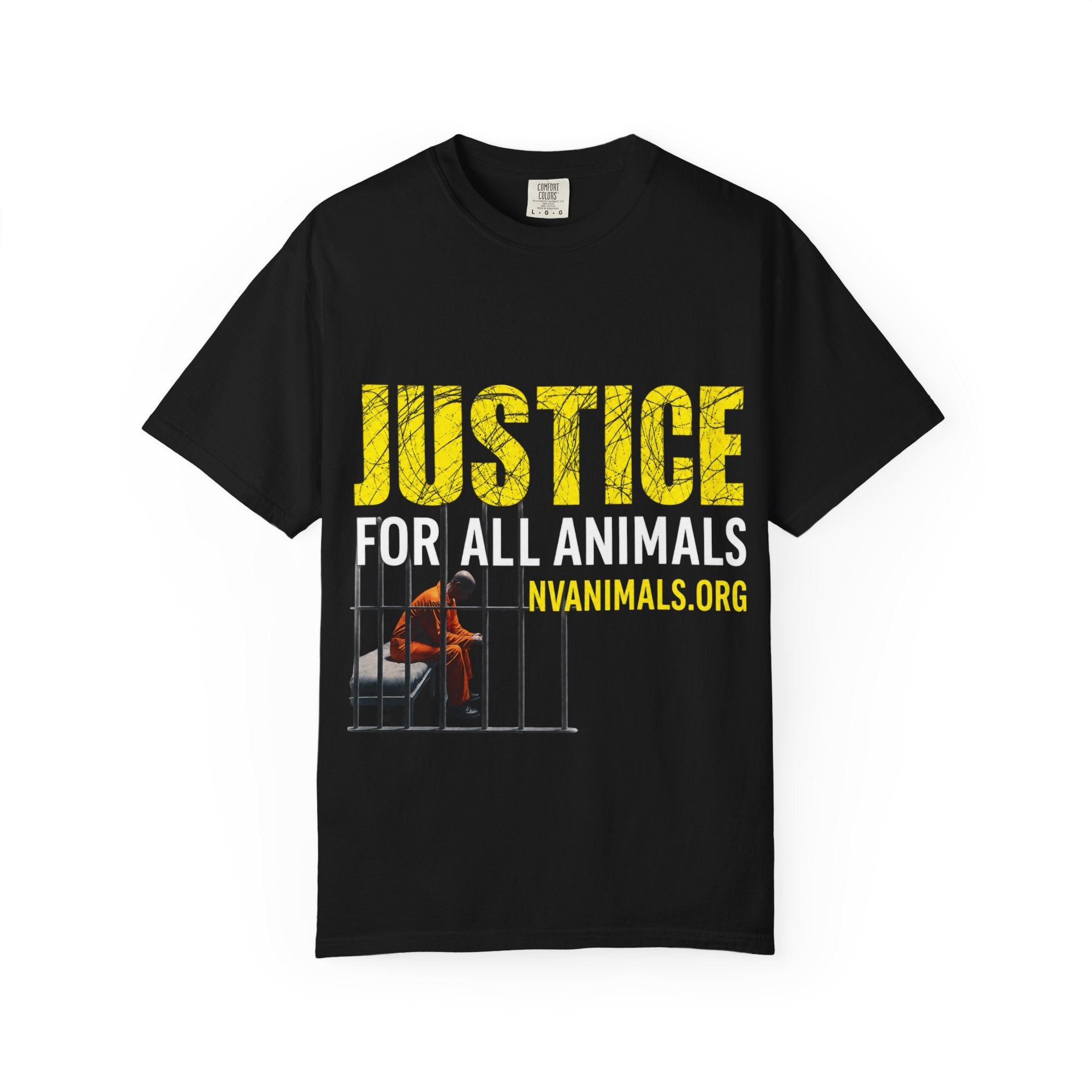 T-shirt (Short Sleeve) Unisex Garment-Dyed  - Justice for All Animals