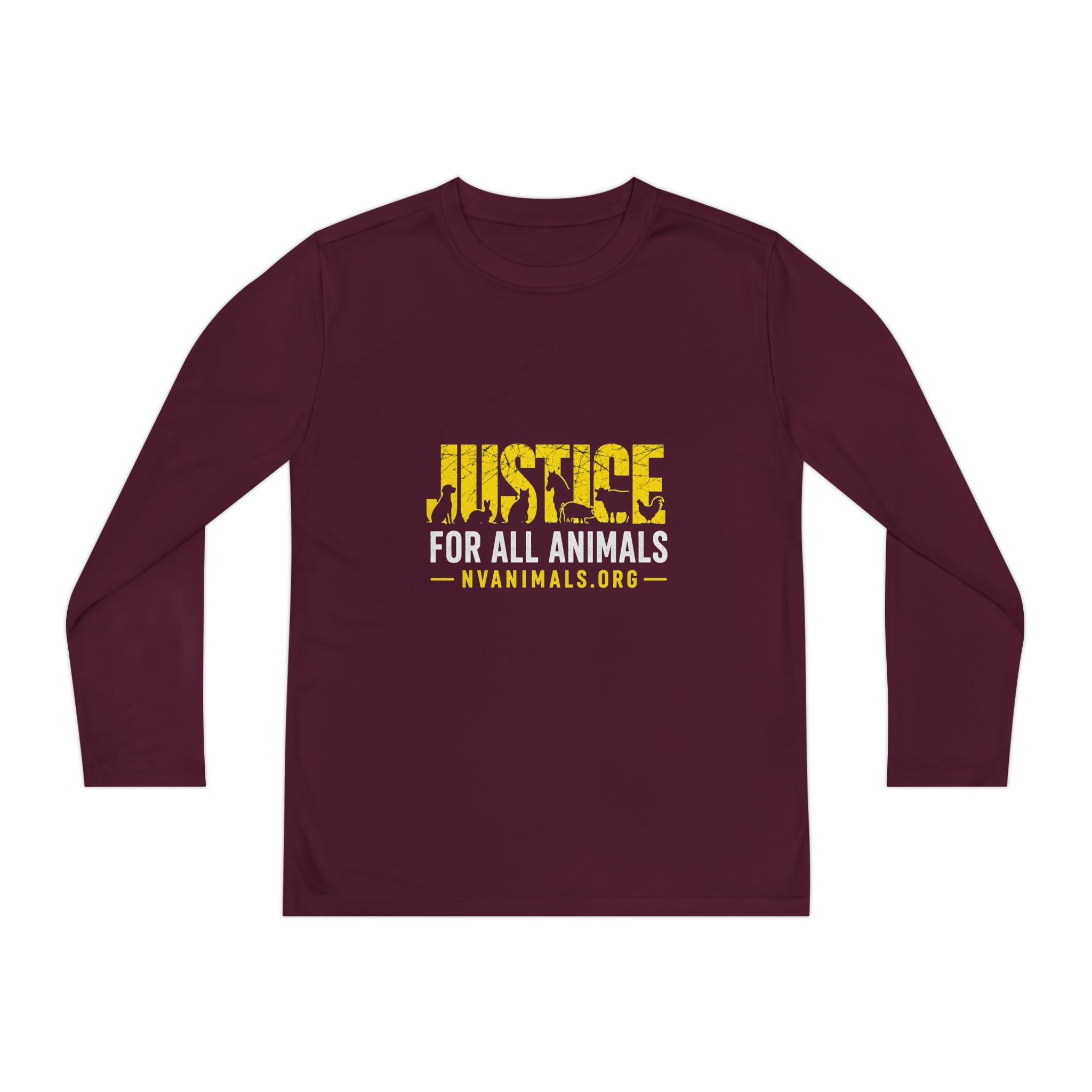 Youth T-Shirt Long Sleeve - Justice for All Animals
