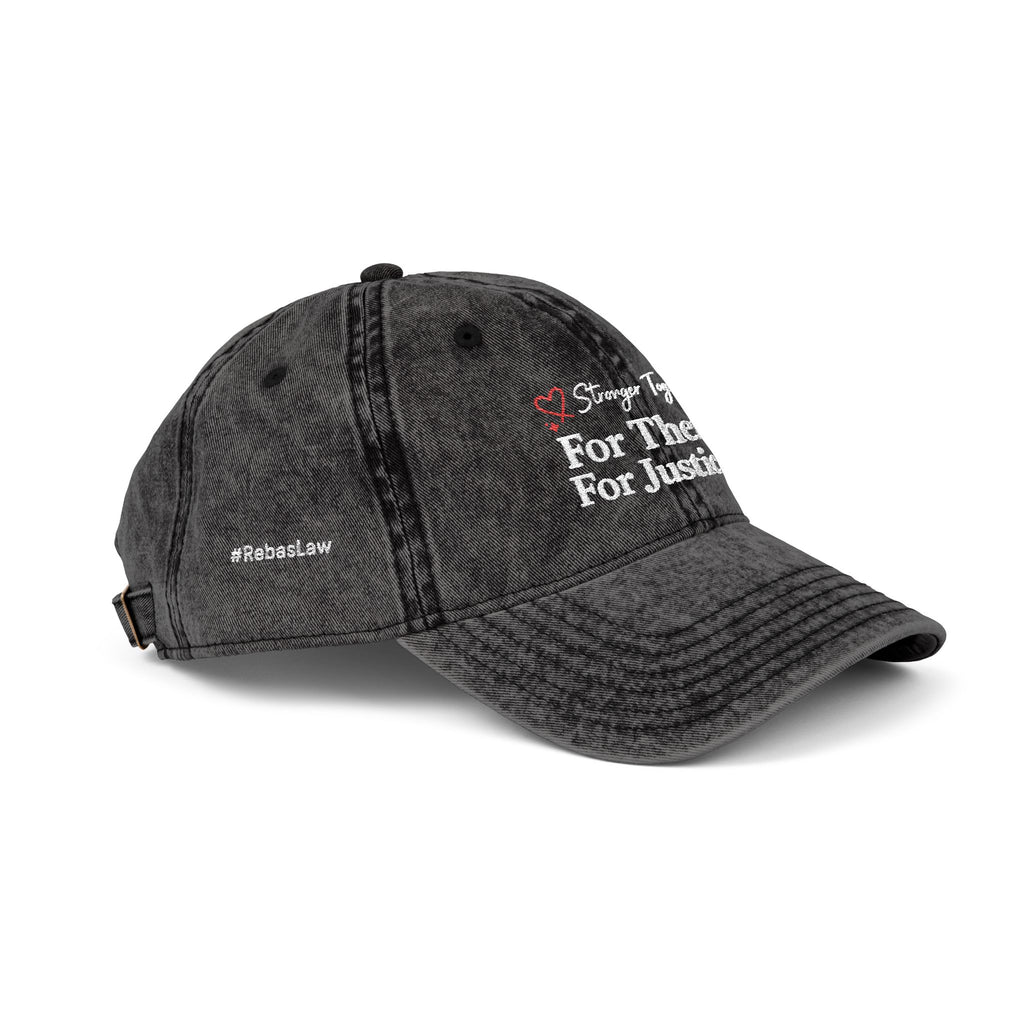 Cap Embroidered Vintage — “For Them. For Justice.” Washed Baseball Hat