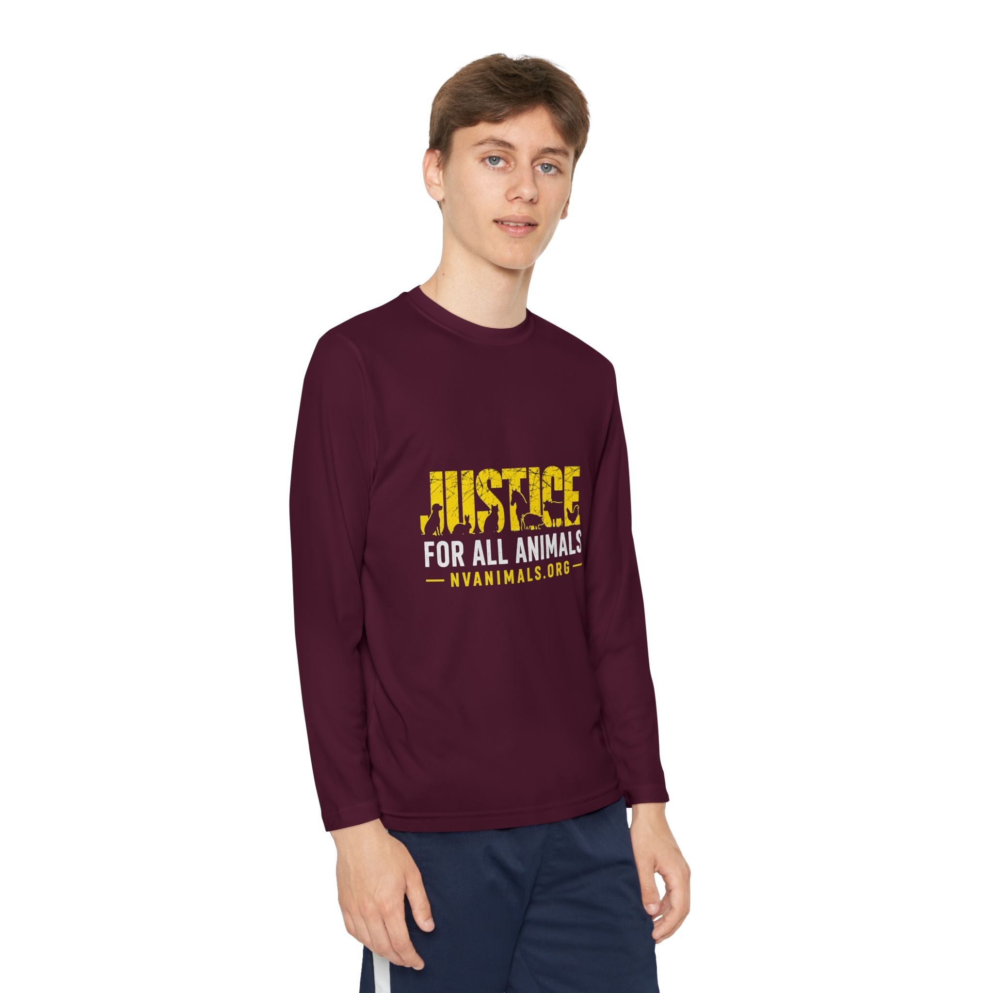 Youth T-Shirt Long Sleeve - Justice for All Animals