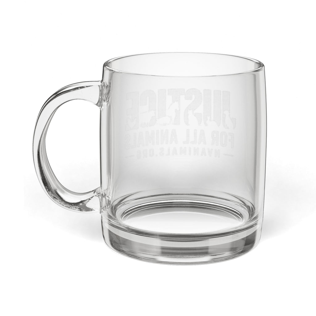 Engraved Glass Coffee Mug — 12.25 oz Clear Coffee Cup