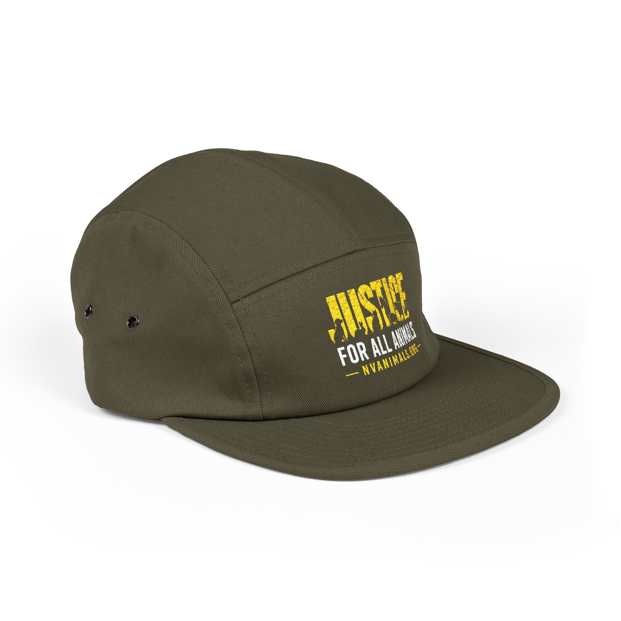 Embroidered Justice For All Animals 5-Panel Cap