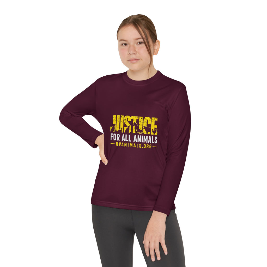 Youth T-Shirt Long Sleeve - Justice for All Animals