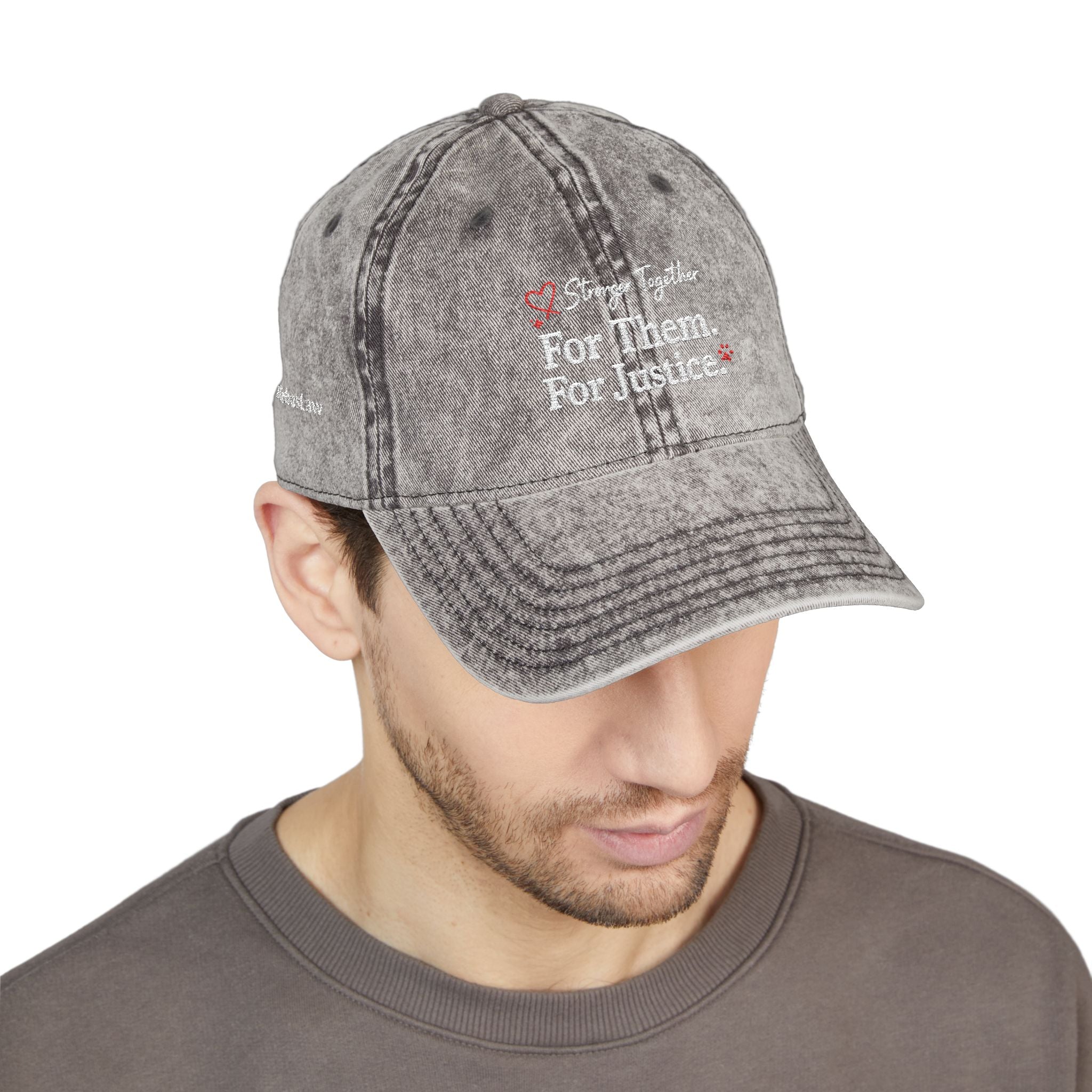 Cap Embroidered Vintage — “For Them. For Justice.” Washed Baseball Hat