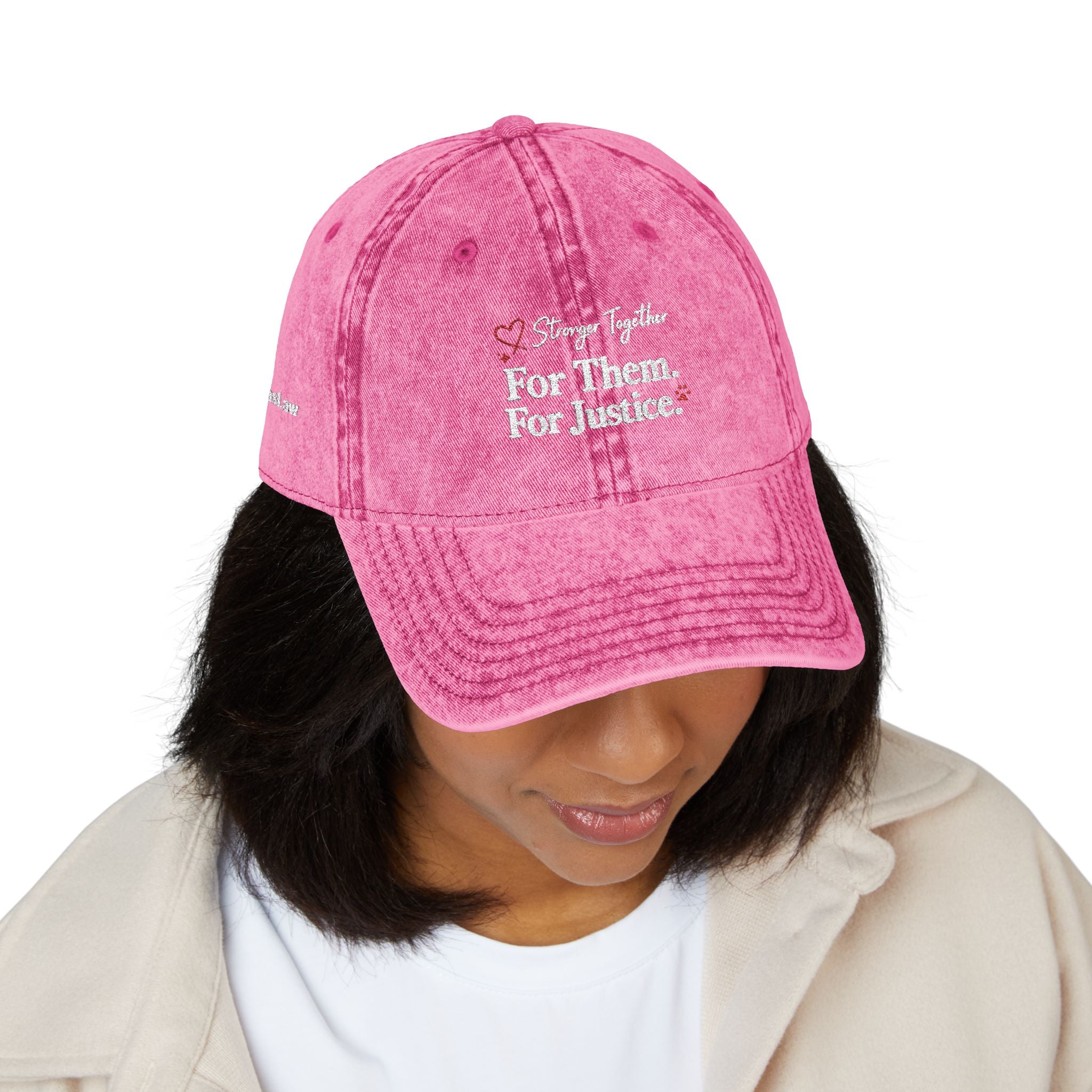 Cap Embroidered Vintage — “For Them. For Justice.” Washed Baseball Hat