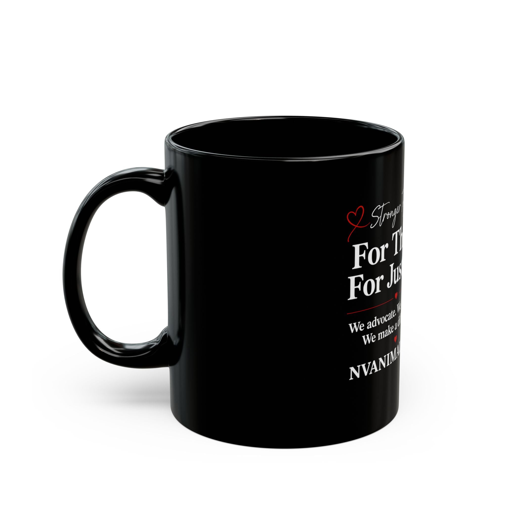 For Them. For Justice. Animal Rescue Support Black Mug