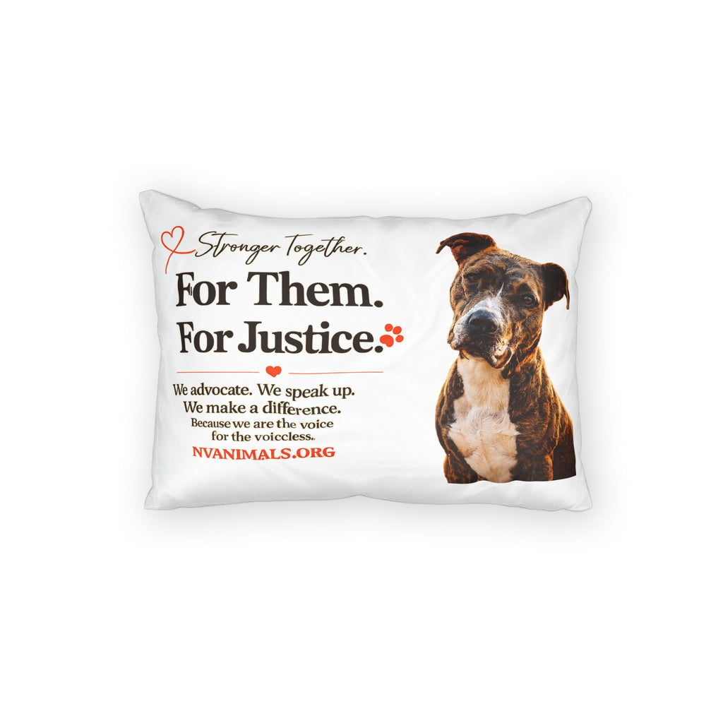 For Them. For Justice. Dog Rescue Pillow Sham – Animal Advocacy Cotton Pillowcase