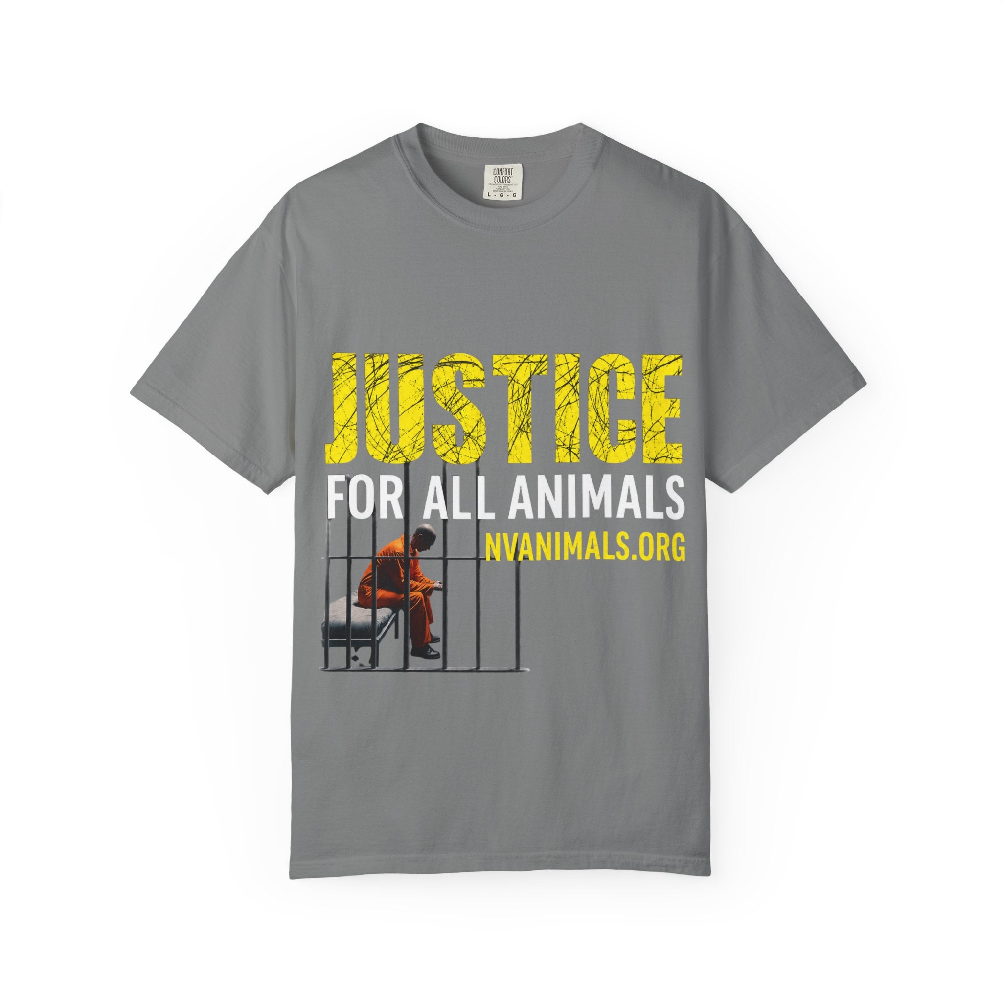 T-shirt (Short Sleeve) Unisex Garment-Dyed  - Justice for All Animals