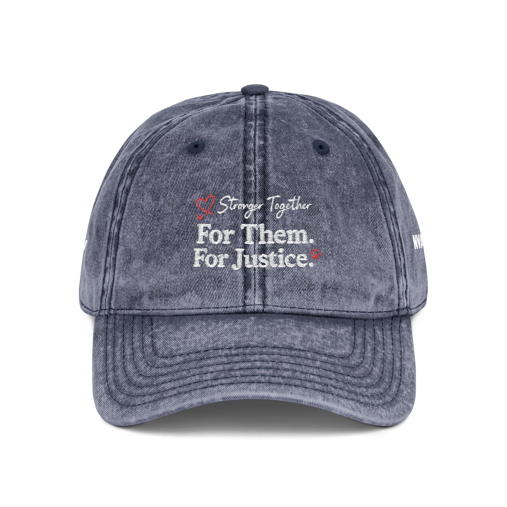 Cap Embroidered Vintage — “For Them. For Justice.” Washed Baseball Hat