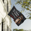 For Them. For Justice. Double-Sided Animal Rescue Flag Black