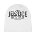 Baby Beanie — "Justice for All Animals" Infant Hat (Animal Rescue Advocacy)