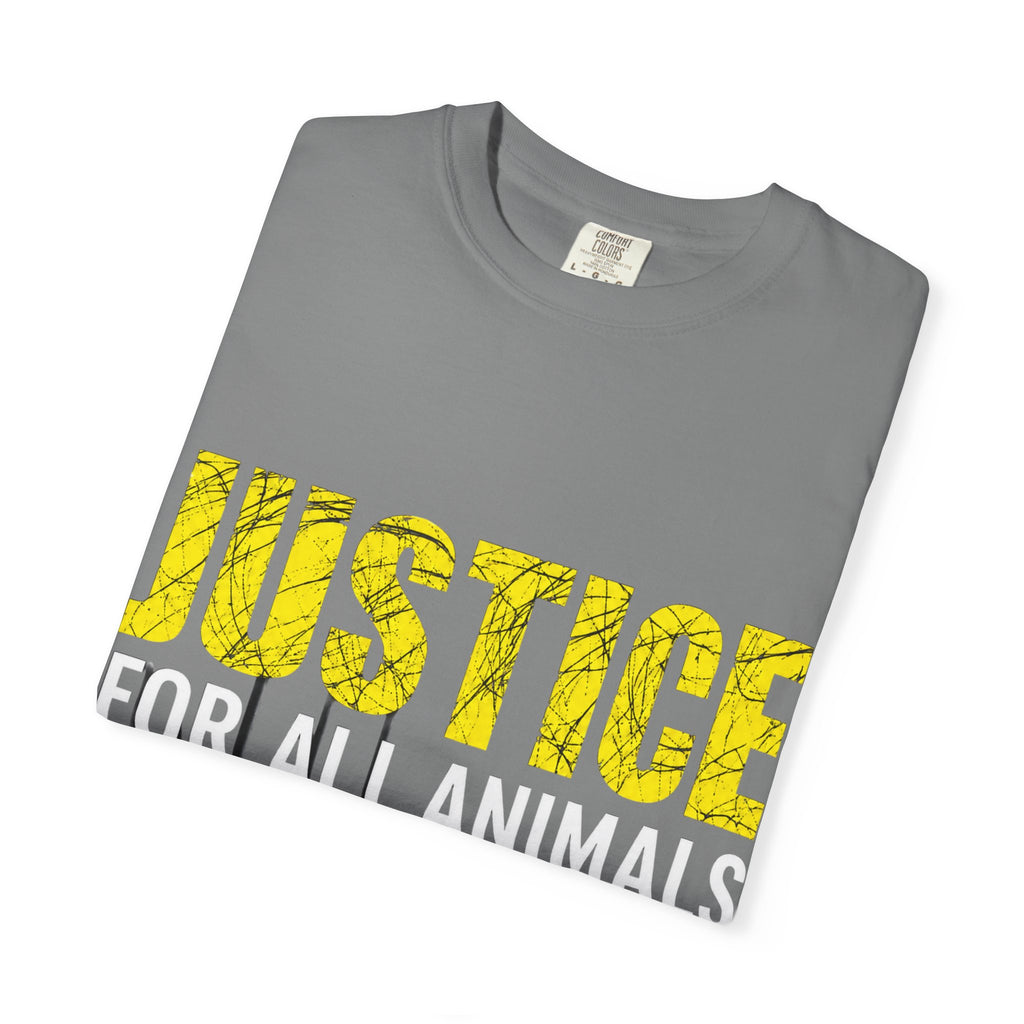 T-shirt (Short Sleeve) Unisex Garment-Dyed  - Justice for All Animals
