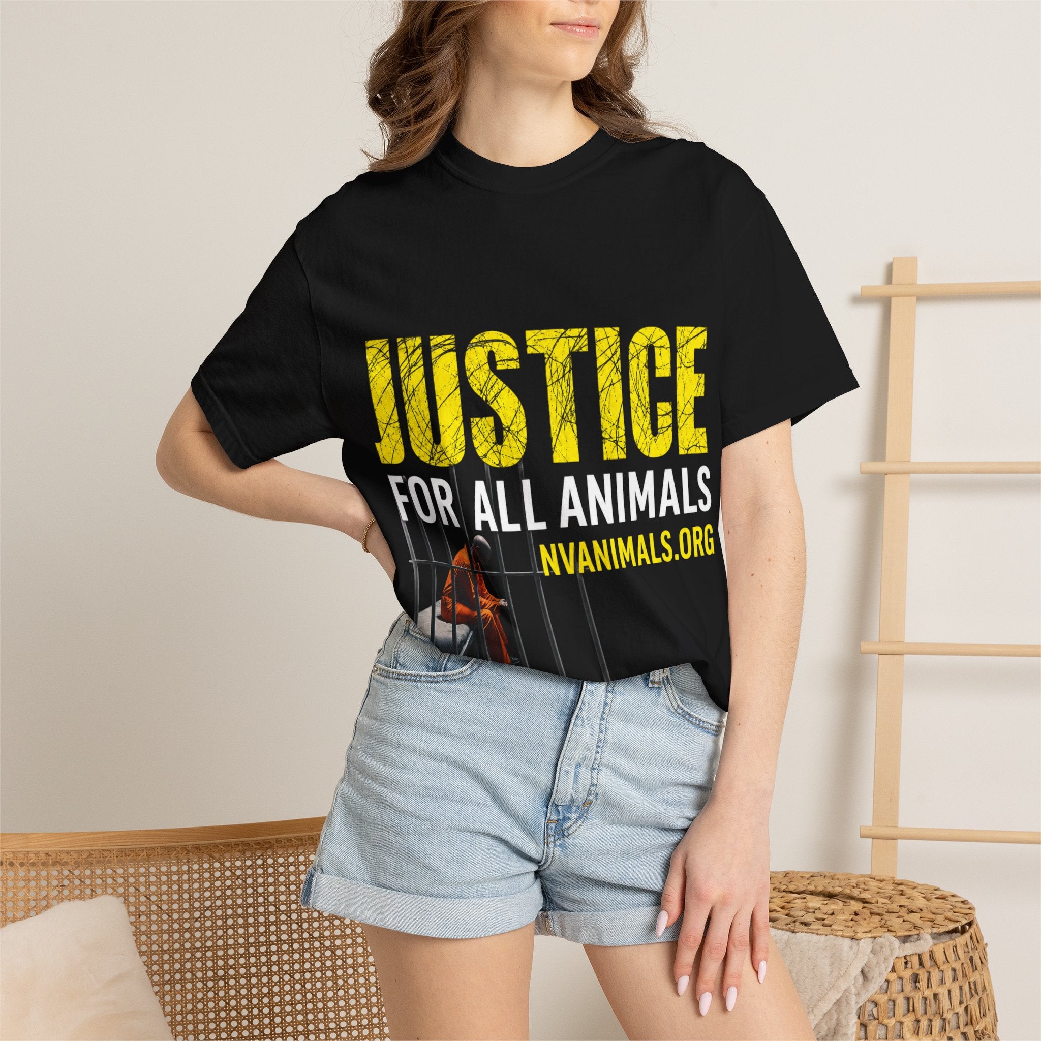 T-shirt (Short Sleeve) Unisex Garment-Dyed  - Justice for All Animals