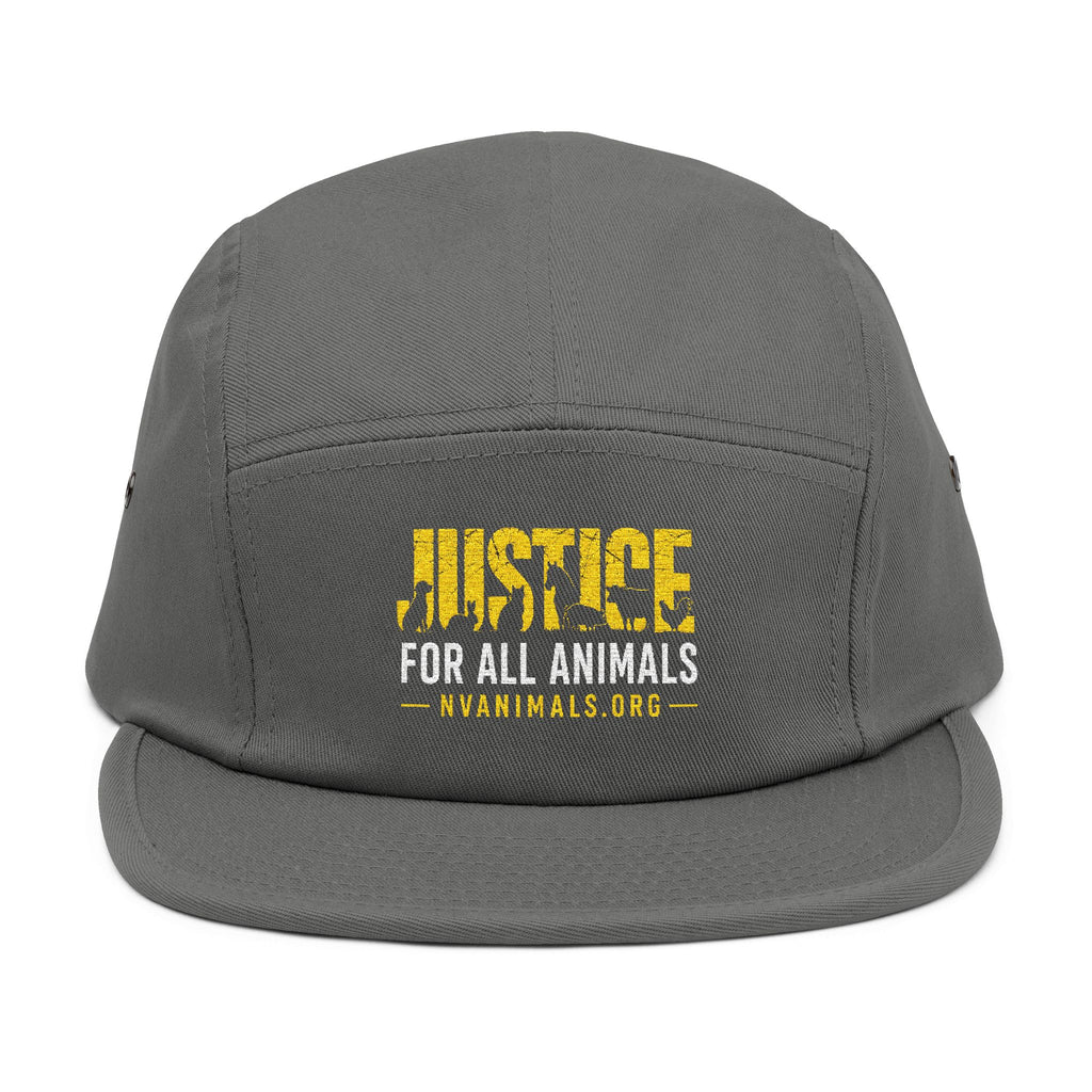 Embroidered Justice For All Animals 5-Panel Cap