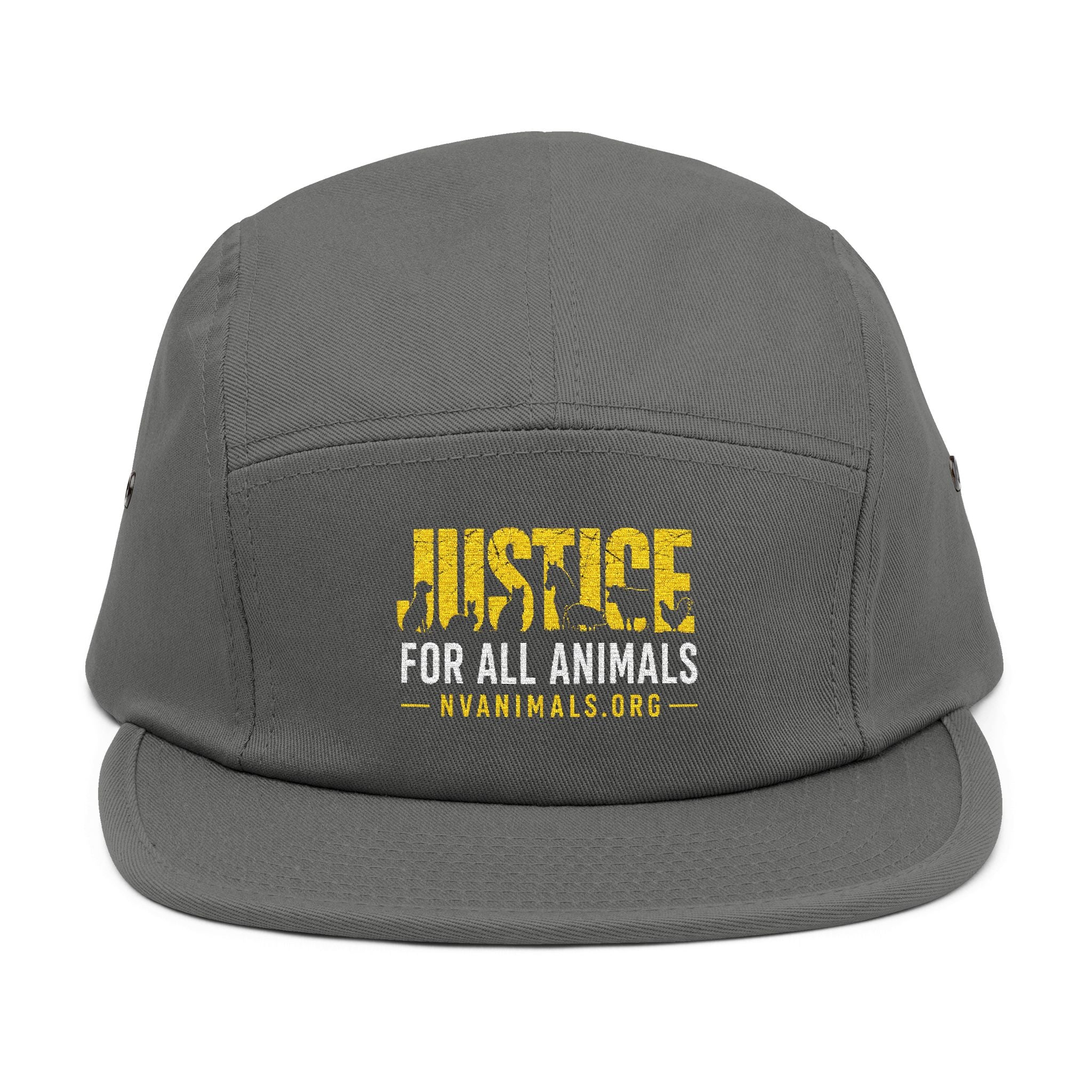 Embroidered Justice For All Animals 5-Panel Cap