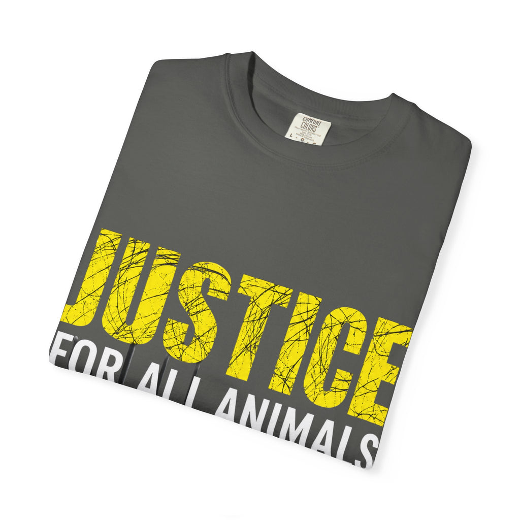 T-shirt (Short Sleeve) Unisex Garment-Dyed  - Justice for All Animals