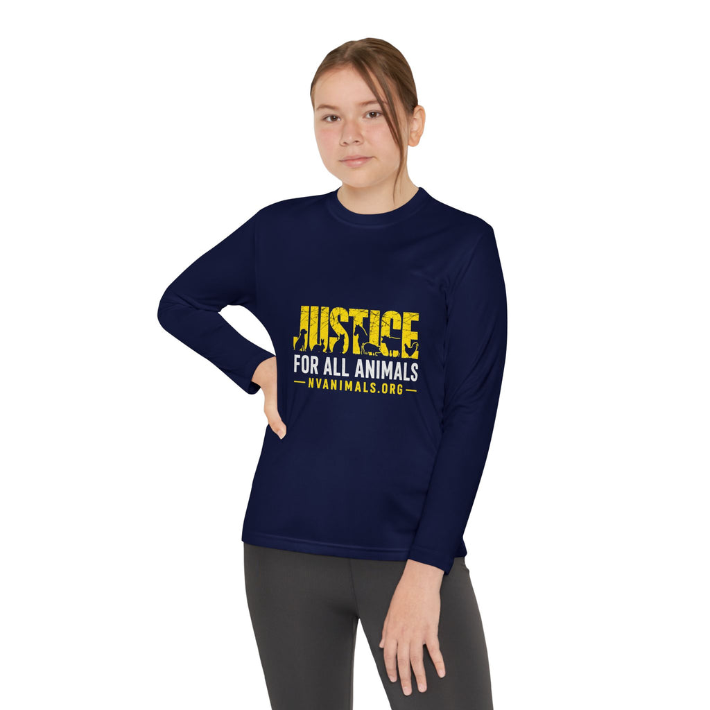 Youth T-Shirt Long Sleeve - Justice for All Animals